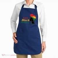 I Am Black History Strong Female Pride Apron thumb 2