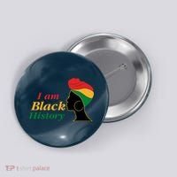 I Am Black History Strong Female Pride Button thumb 0