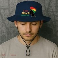 I Am Black History Strong Female Pride Bucket Hat thumb 2
