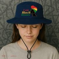I Am Black History Strong Female Pride Bucket Hat thumb 3