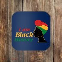 I Am Black History Strong Female Pride Coaster thumb 0