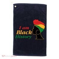 I Am Black History Strong Female Pride Golf Towel thumb 0
