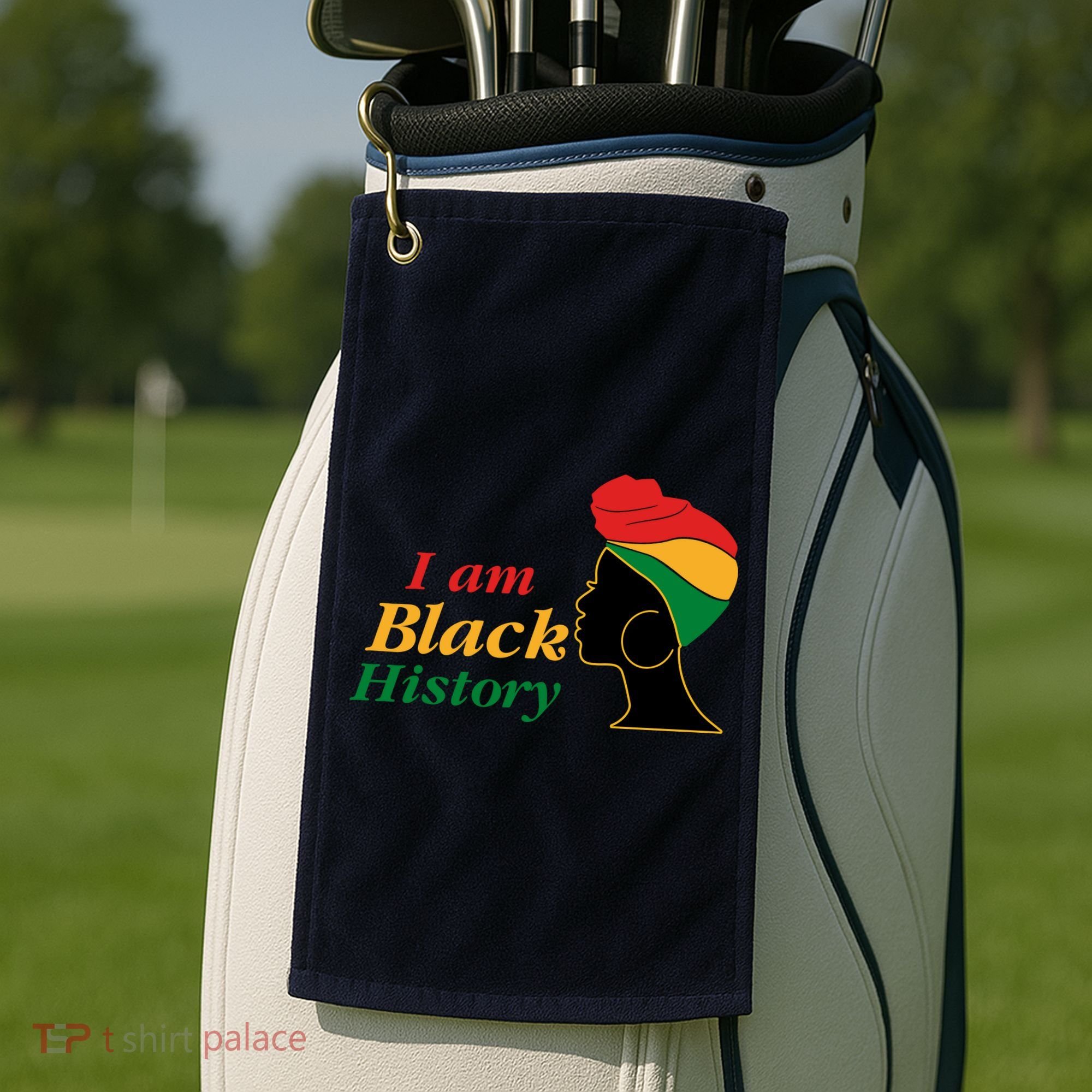 I Am Black History Strong Female Pride Golf Towel