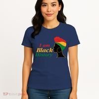 I Am Black History Strong Female Pride Women's T-Shirt thumb 4