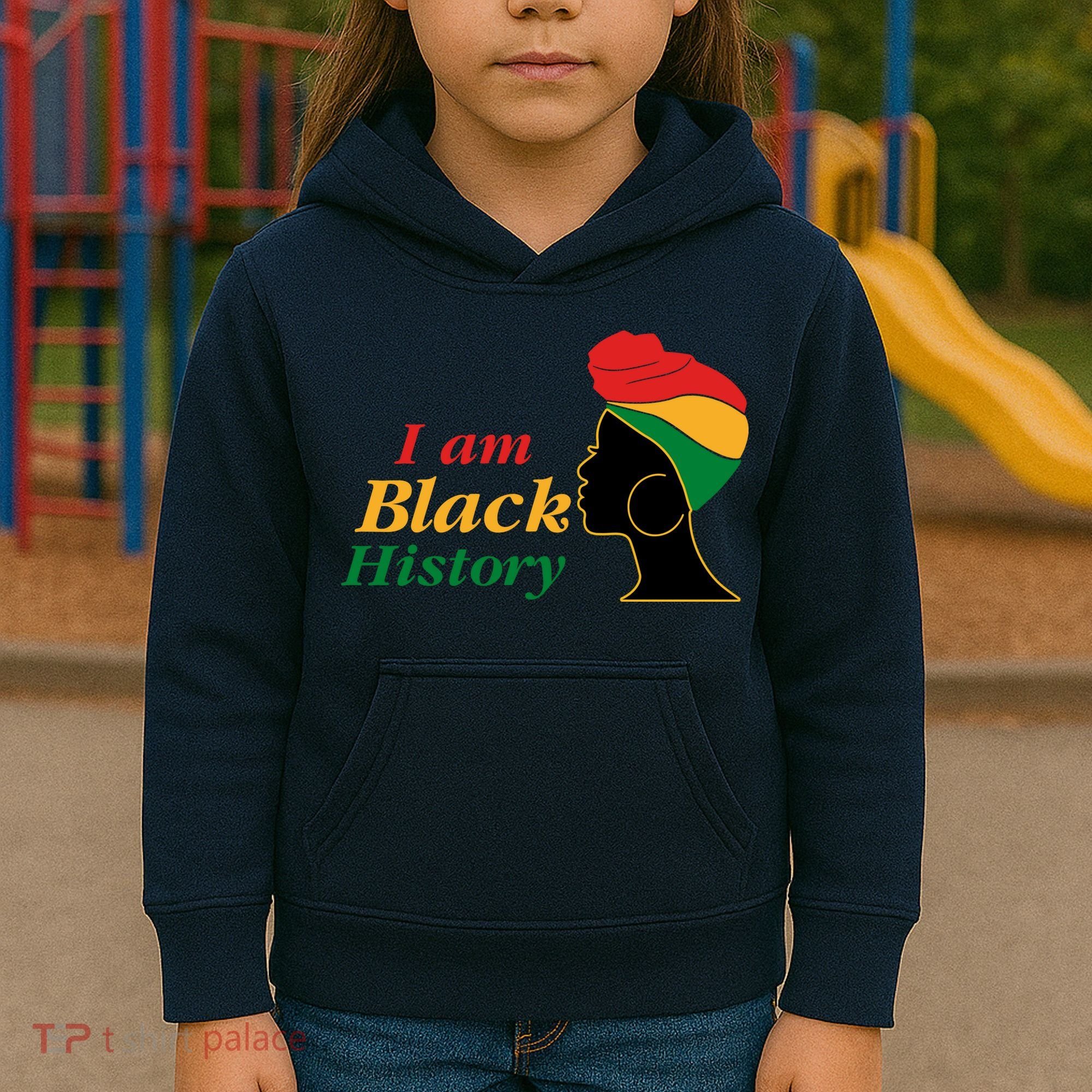 I Am Black History Strong Female Pride Kids Hoodie