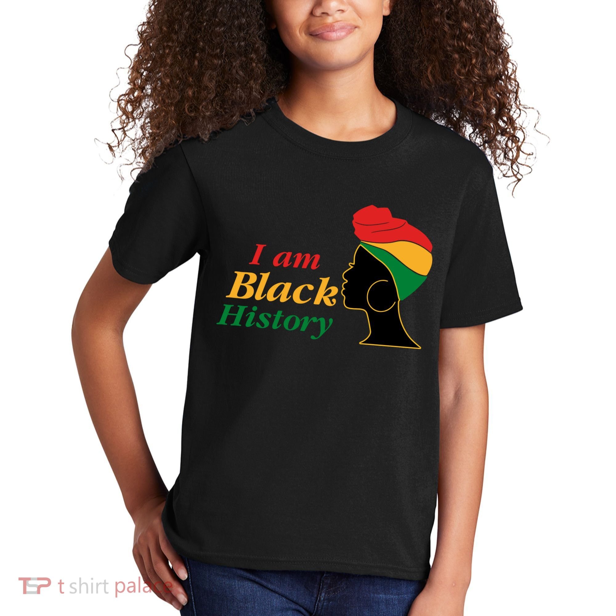 I Am Black History Strong Female Pride Kids T-Shirt