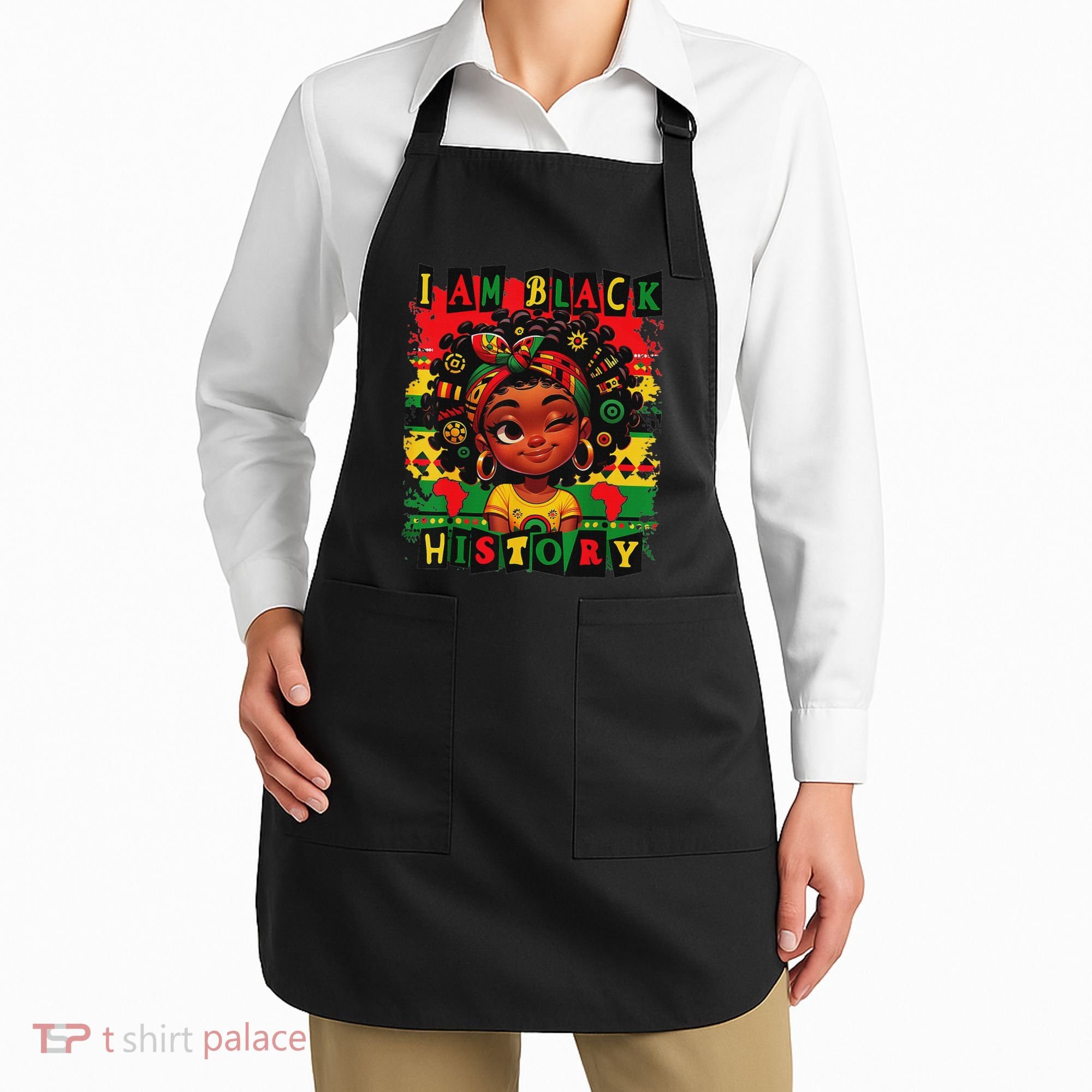 I Am Black History Month African American For Apron