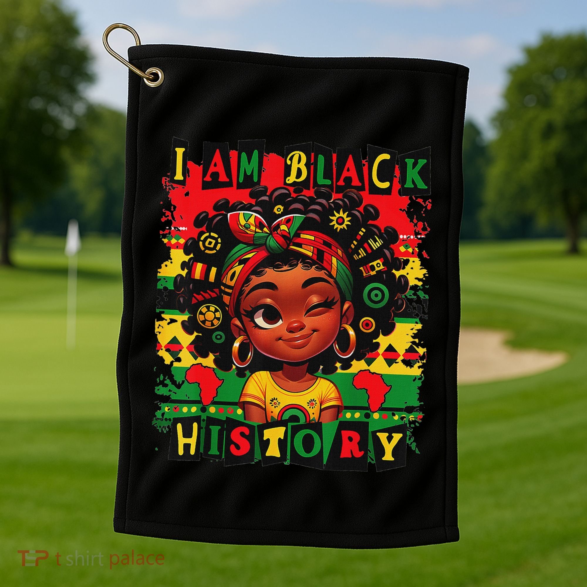 I Am Black History Month African American For Golf Towel