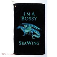 I'm A Bossy Seawing Dragon Lovers, Ocean Dragon Golf Towel thumb 0