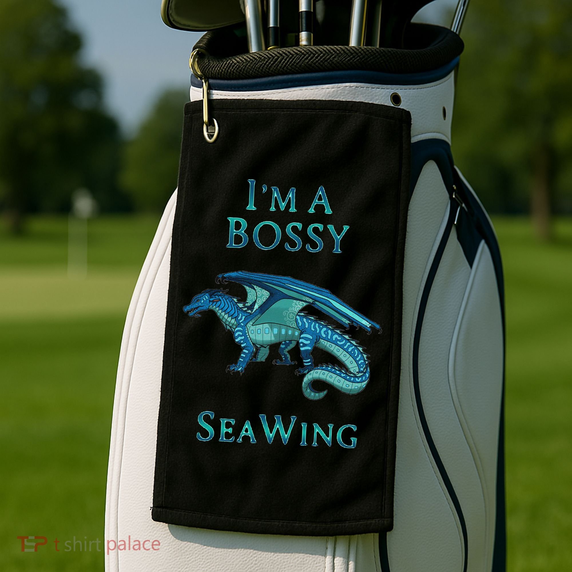 I'm A Bossy Seawing Dragon Lovers, Ocean Dragon Golf Towel