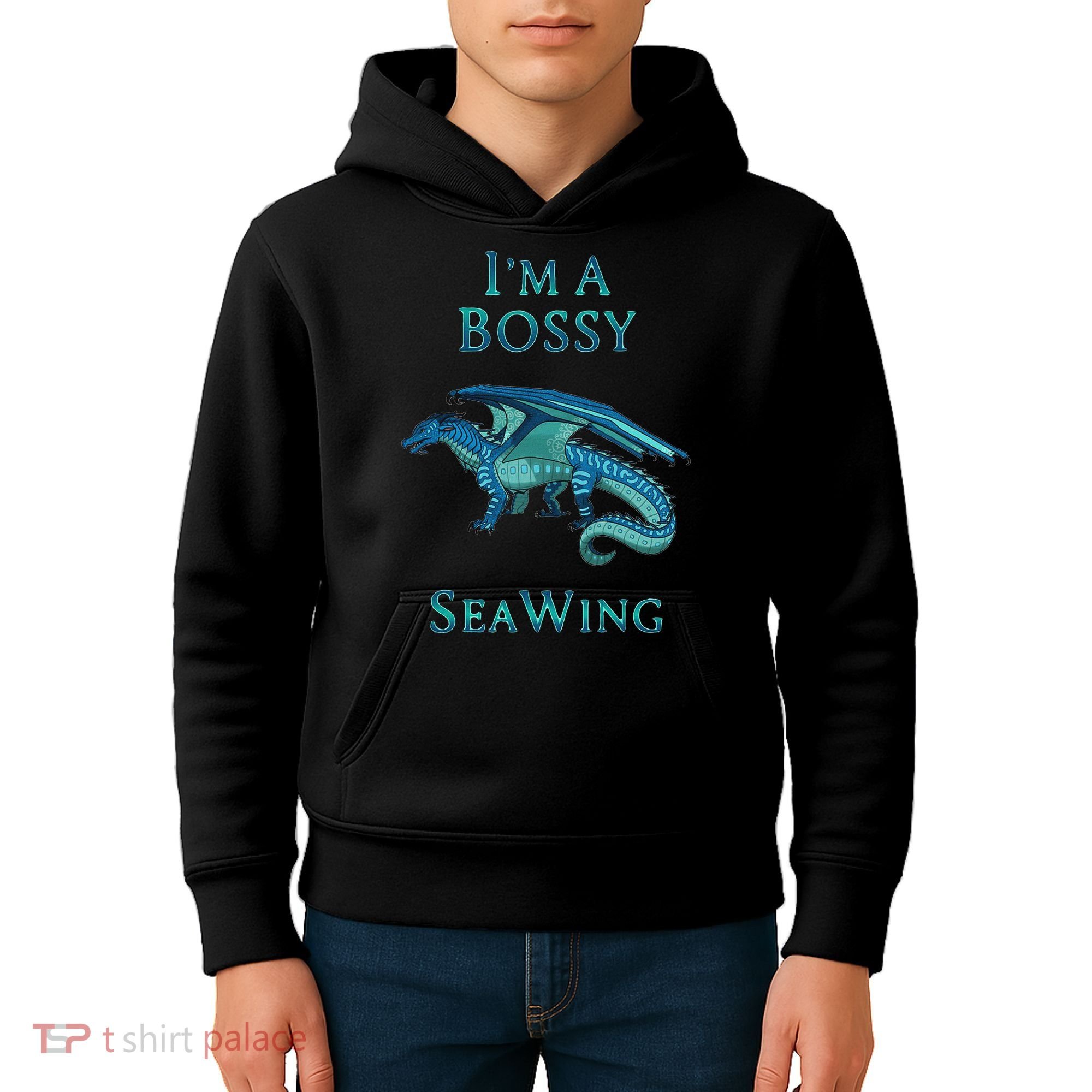 I'm A Bossy Seawing Dragon Lovers, Ocean Dragon Kids Hoodie
