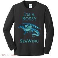 I'm A Bossy Seawing Dragon Lovers, Ocean Dragon Kids Long Sleeve Shirt thumb 0