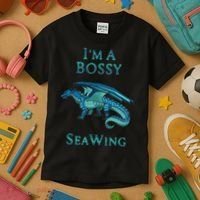 I'm A Bossy Seawing Dragon Lovers, Ocean Dragon Kids T-Shirt thumb 3