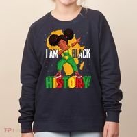 I Am Black History Women Black History Month Women's Sweatshirt thumb 0
