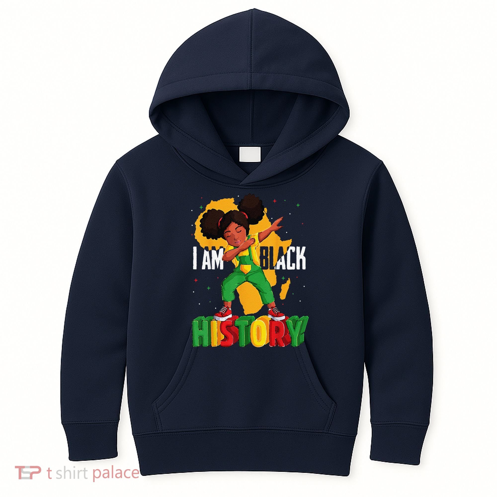 I Am Black History Women Black History Month Kids Hoodie