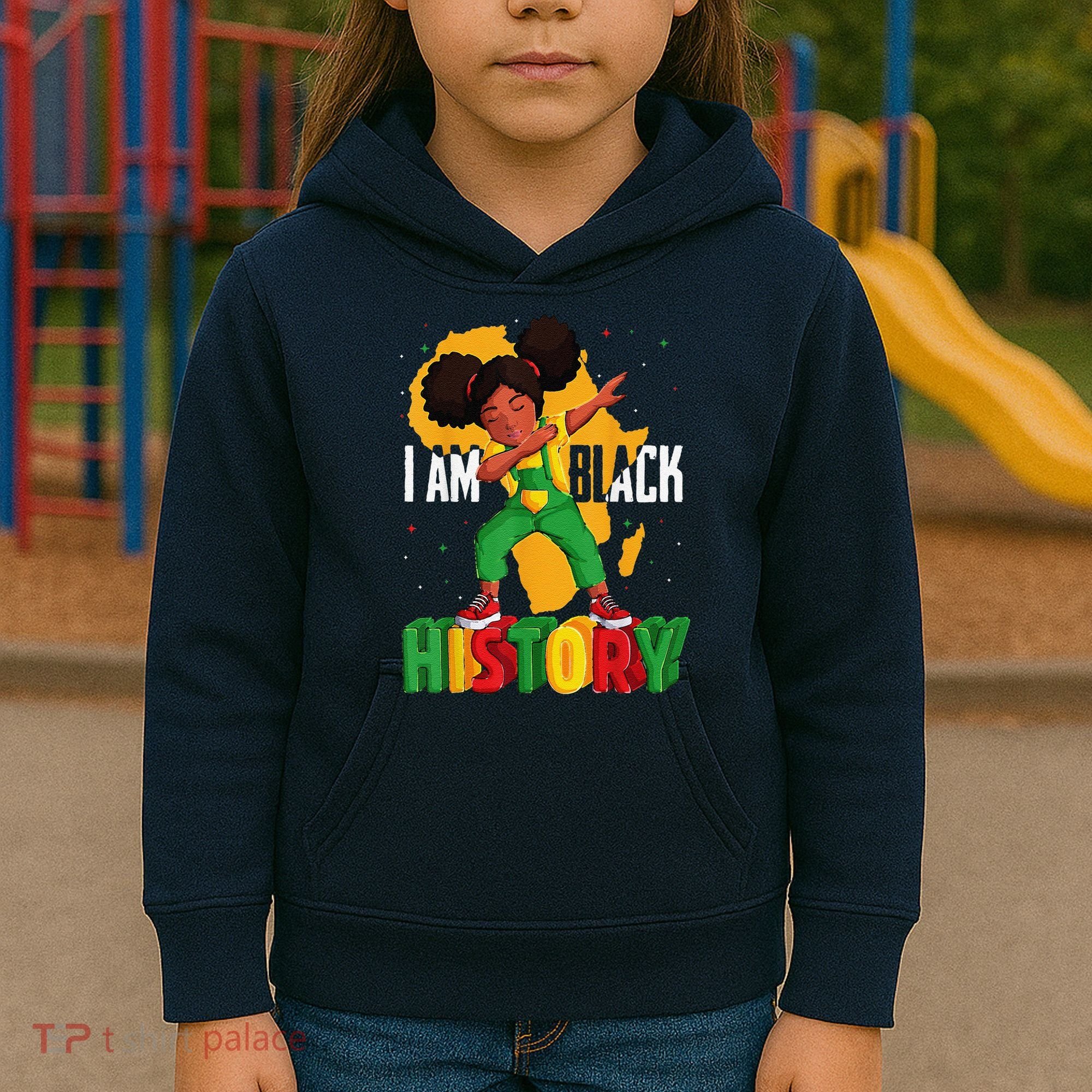 I Am Black History Women Black History Month Kids Hoodie