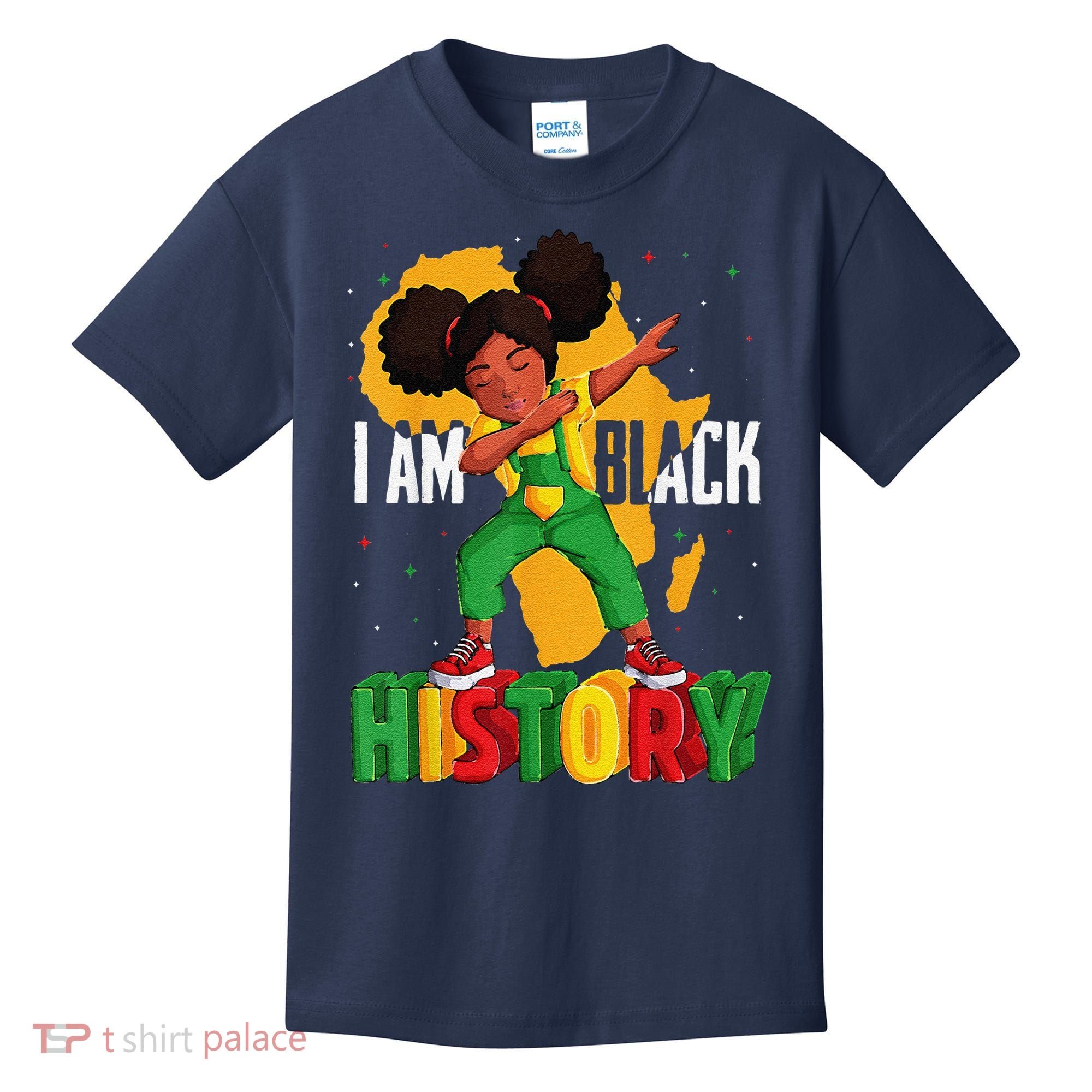 I Am Black History Women Black History Month Kids T-Shirt