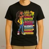 I Am Black Child History Month African American Roots T-Shirt thumb 3