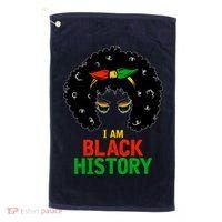 I Am Black History African American Female Pride Golf Towel thumb 0
