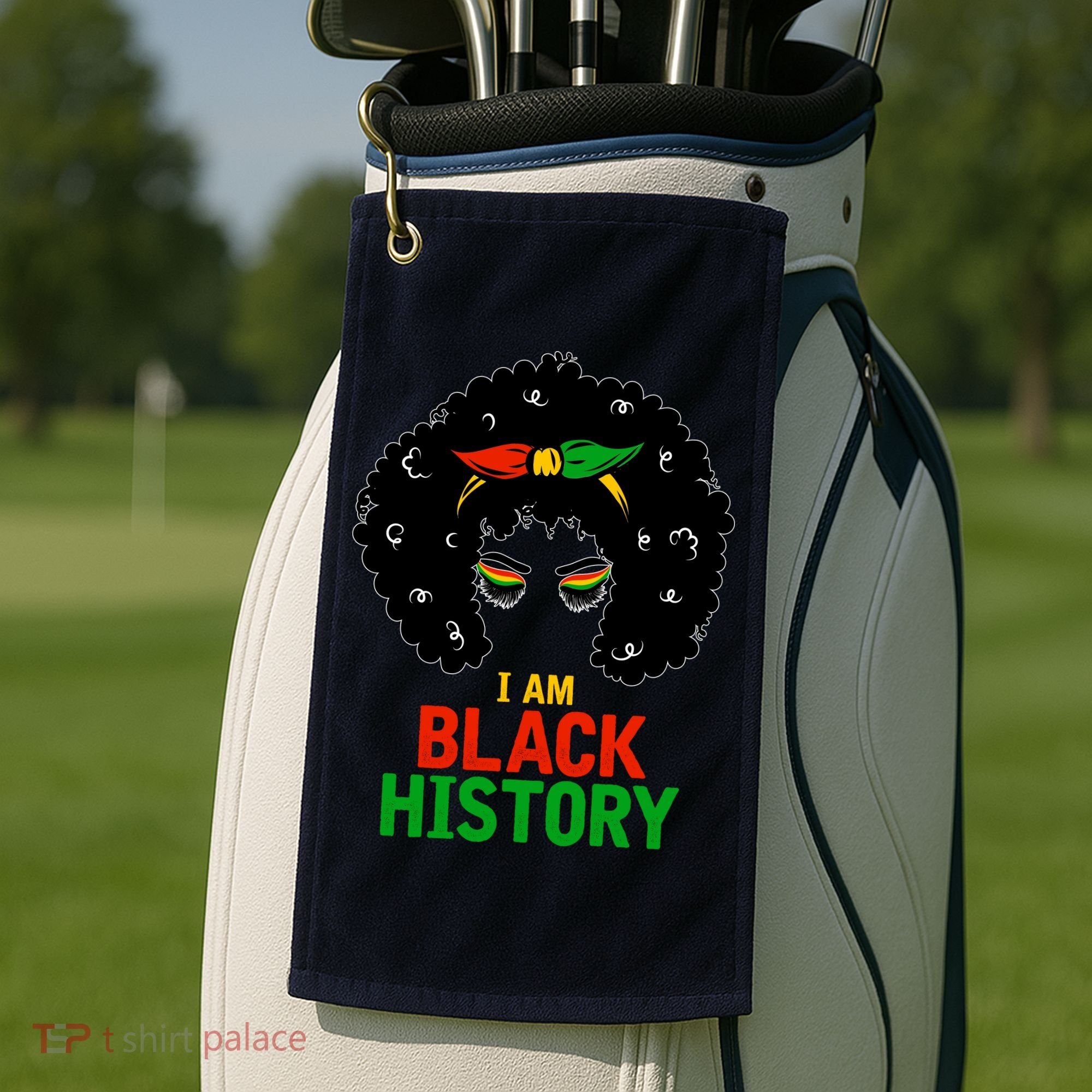 I Am Black History African American Female Pride Golf Towel