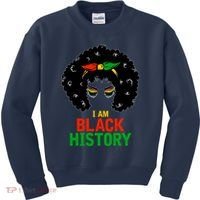 I Am Black History African American Female Pride Kids Sweatshirt thumb 0