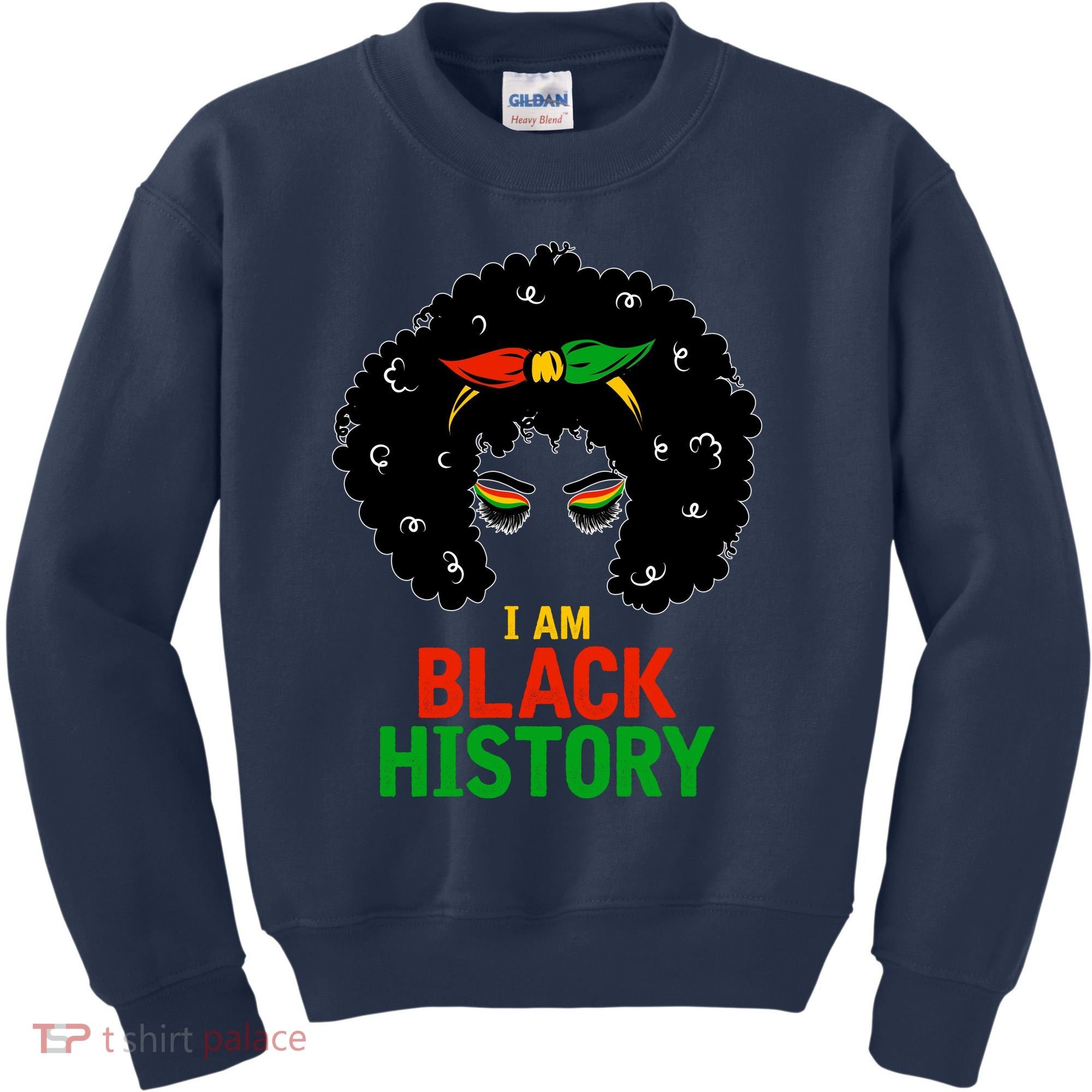 I Am Black History African American Female Pride Kids Sweatshirt