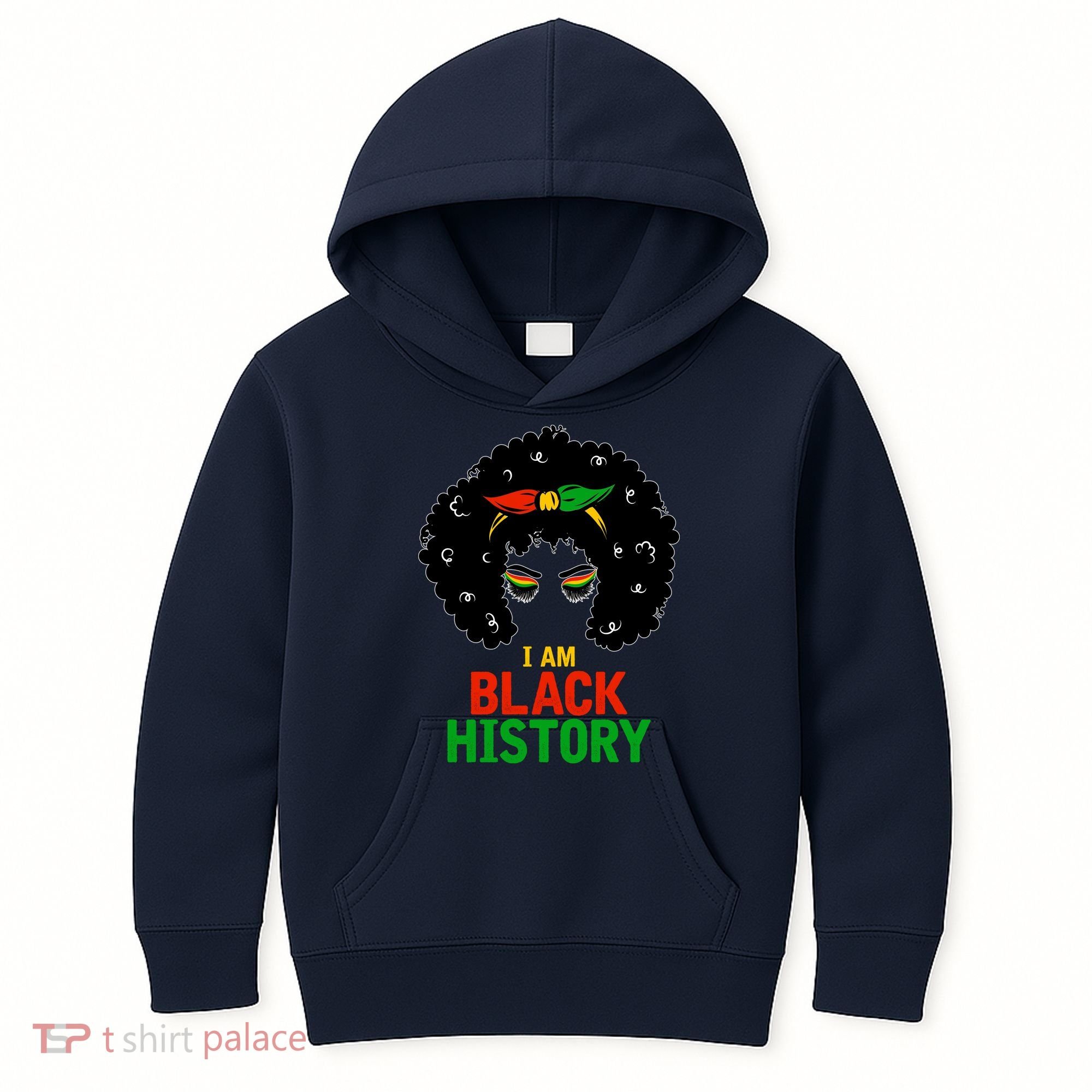 I Am Black History African American Female Pride Kids Hoodie