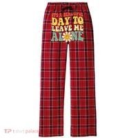Its A Beautiful Day To Leave Me Alone Funny Saying Women's Flannel Plaid Pajama Pants thumb 0