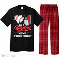 IM A Baseball Mom Of Course IM Broke Pajama Set thumb 0