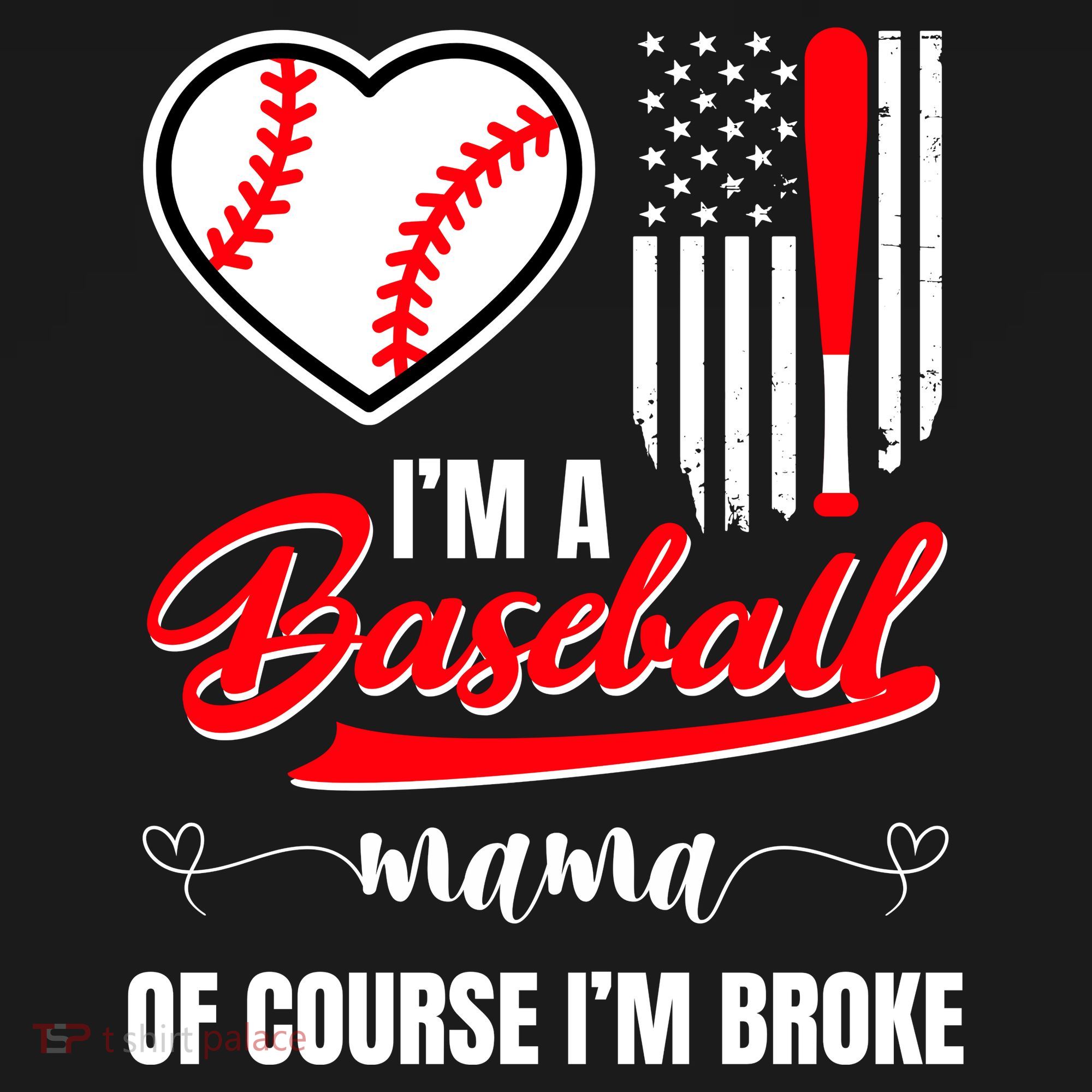 IM A Baseball Mom Of Course IM Broke Women's Hoodie