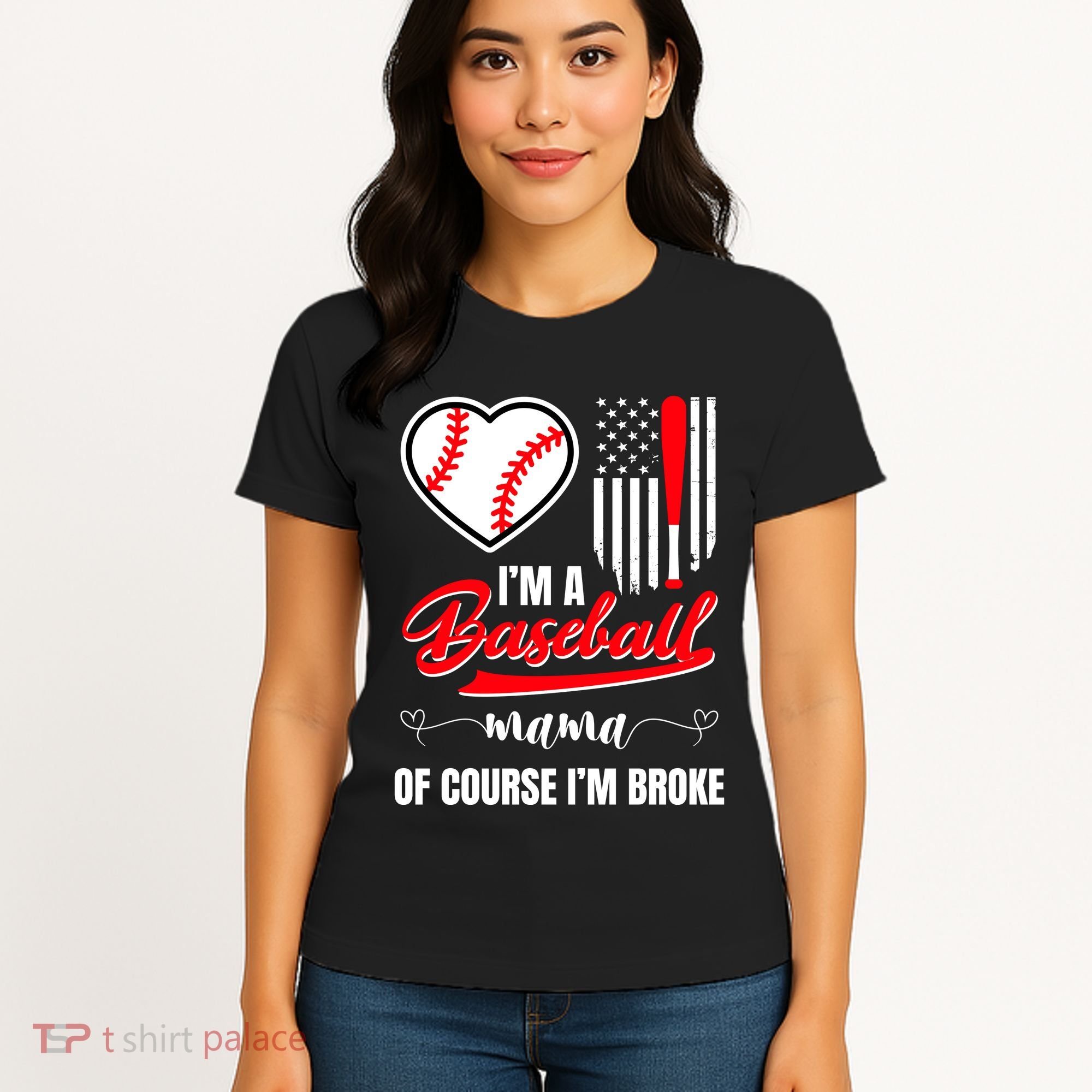 IM A Baseball Mom Of Course IM Broke Women's T-Shirt