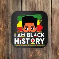 I Am Black History For Boy Black History Month Coaster thumb 0