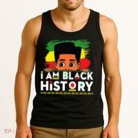 I Am Black History For Boy Black History Month Tank Top thumb 3