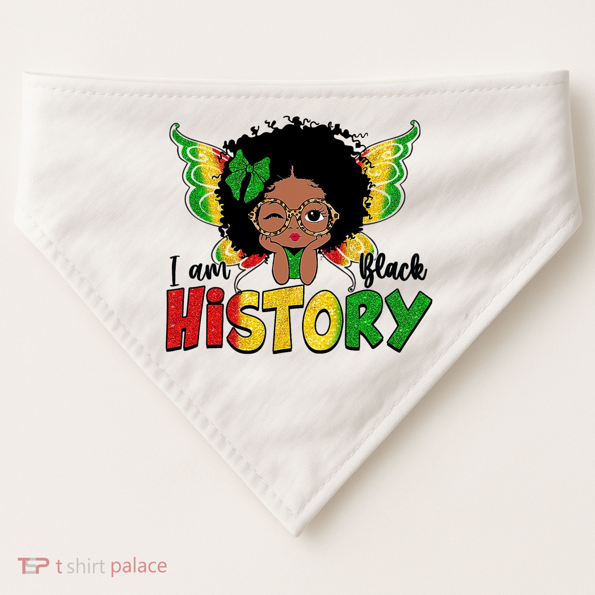 I Am Black History Month African American USA-Made Doggie Bandana