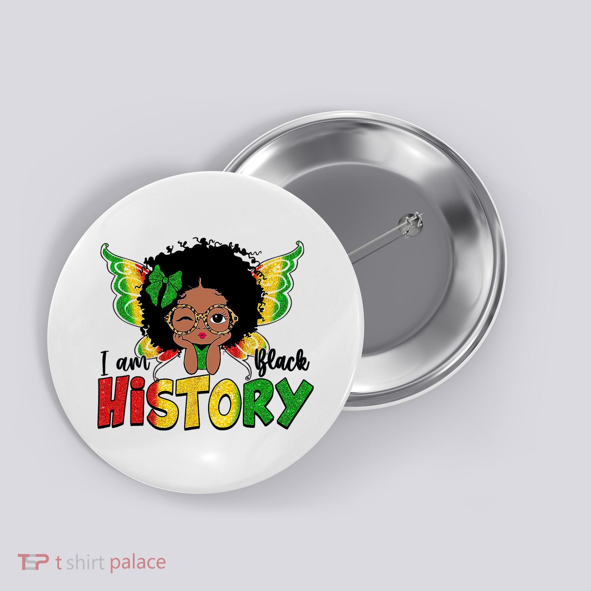 I Am Black History Month African American Button