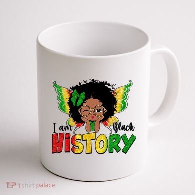 I Am Black History Month African American Coffee Mug back