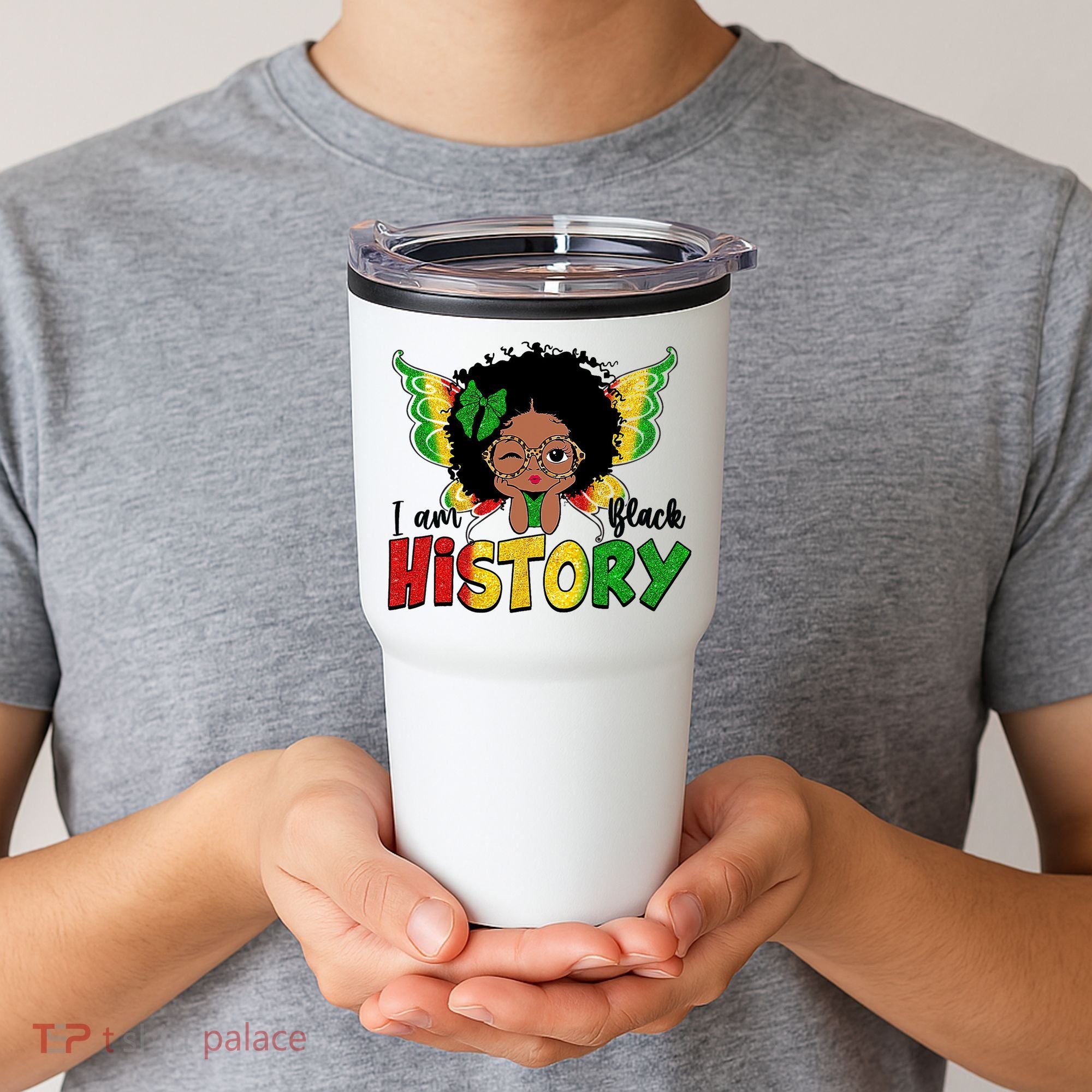 I Am Black History Month African American Tumbler