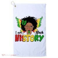 I Am Black History Month African American Golf Towel thumb 0