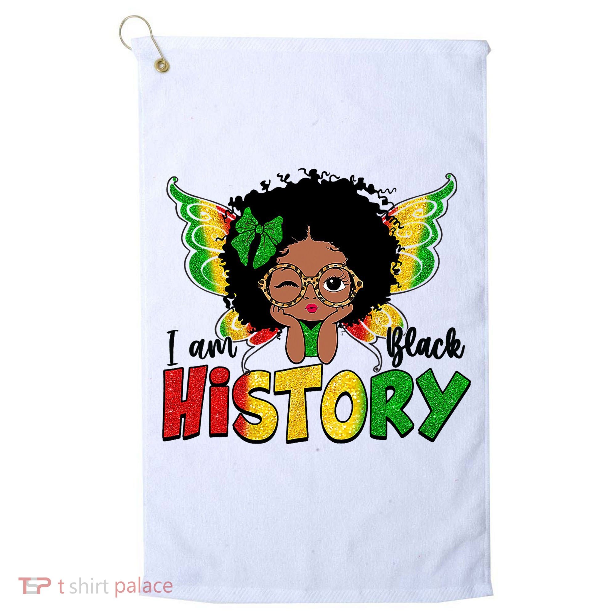 I Am Black History Month African American Golf Towel