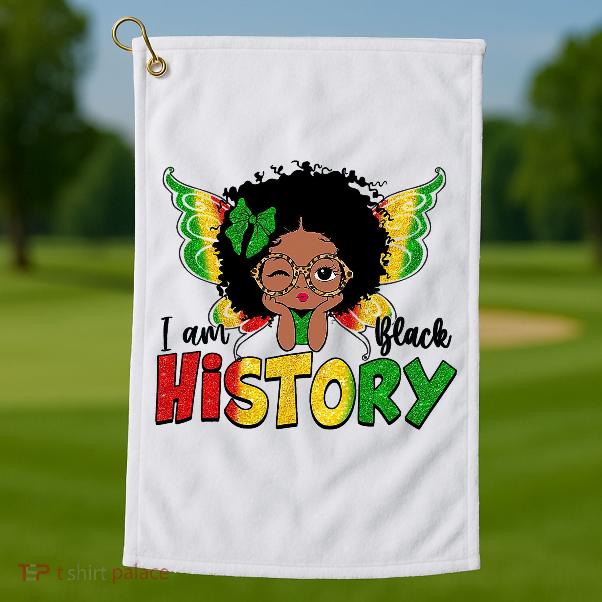 I Am Black History Month African American Golf Towel