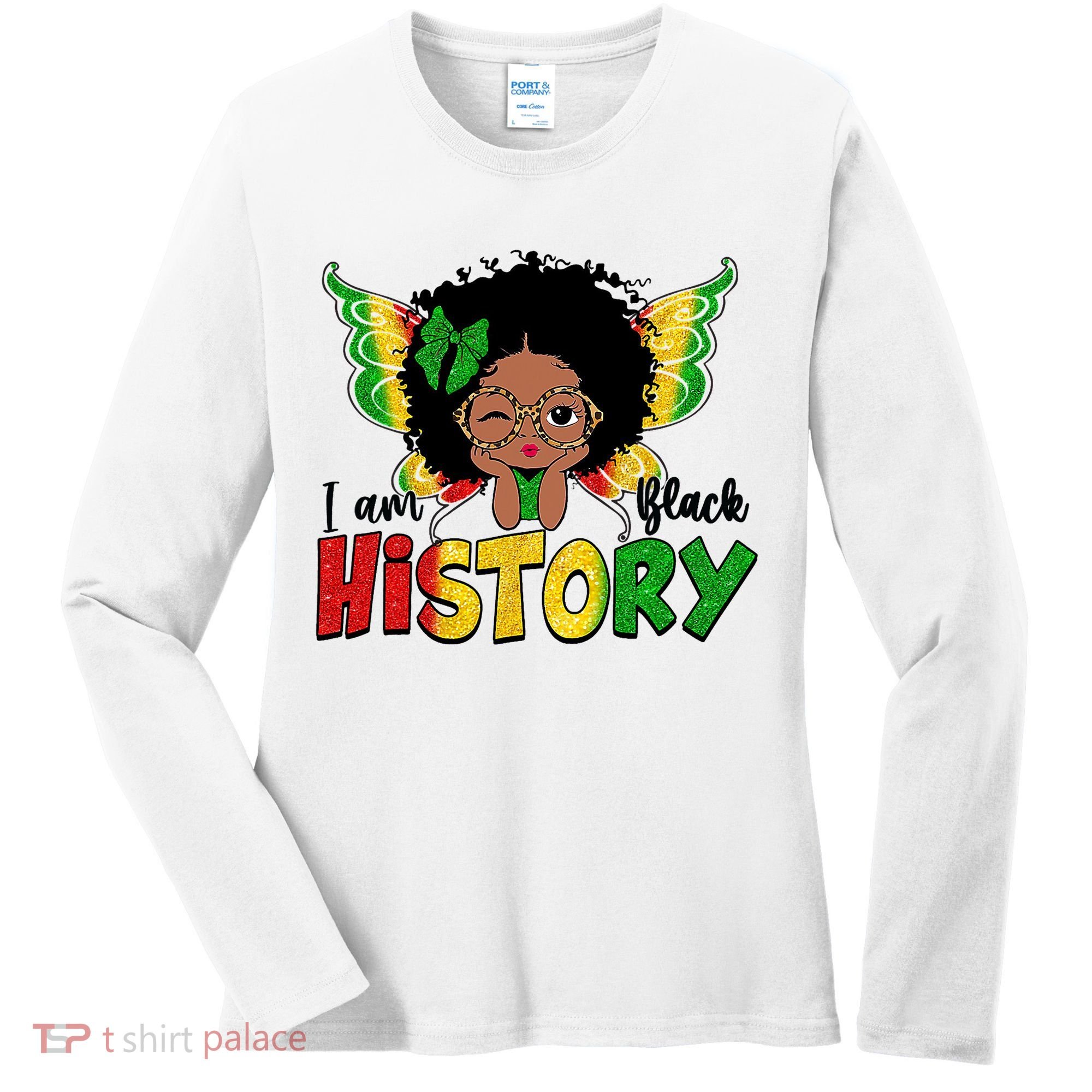 I Am Black History Month African American Women's Long Sleeve Shirt