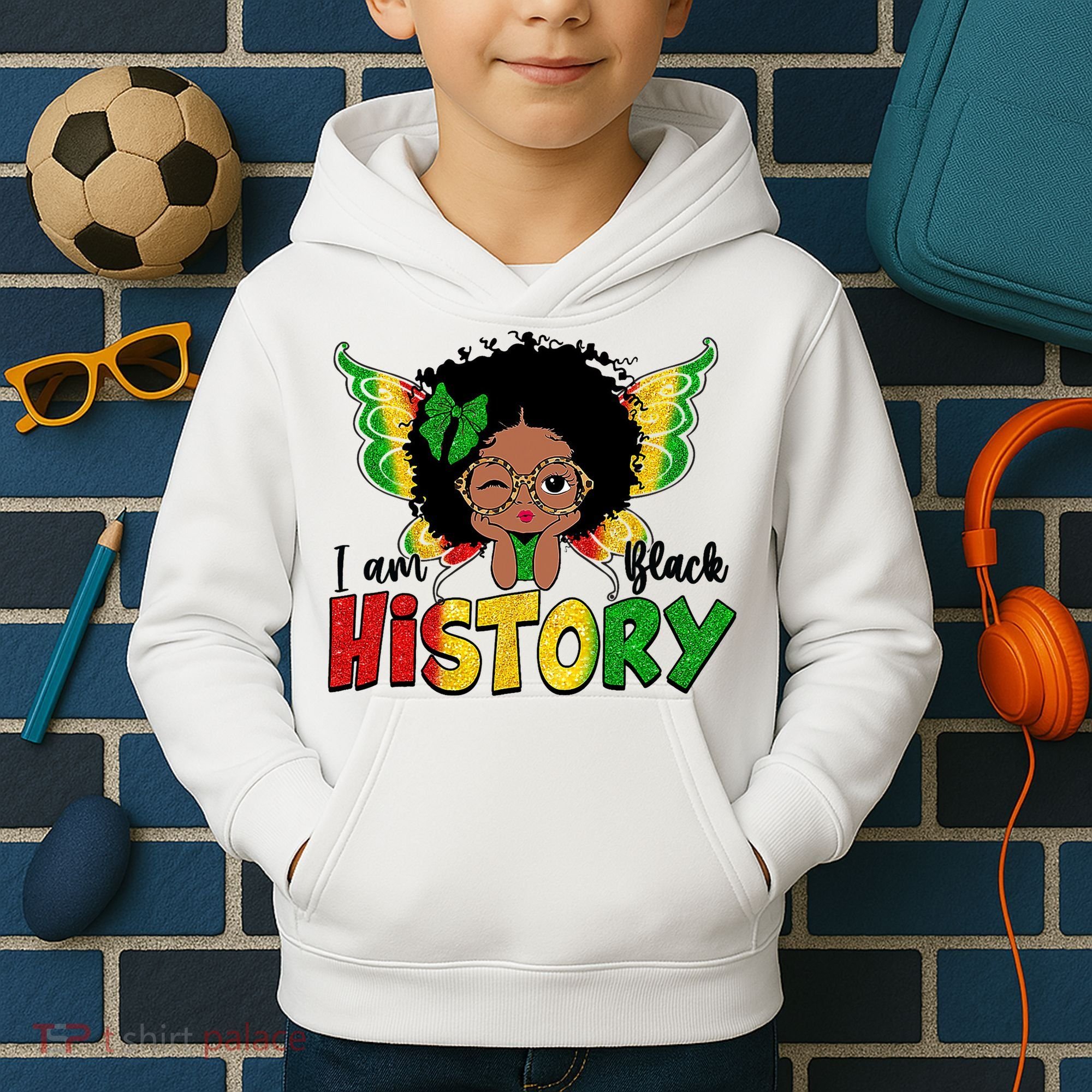 I Am Black History Month African American Kids Hoodie
