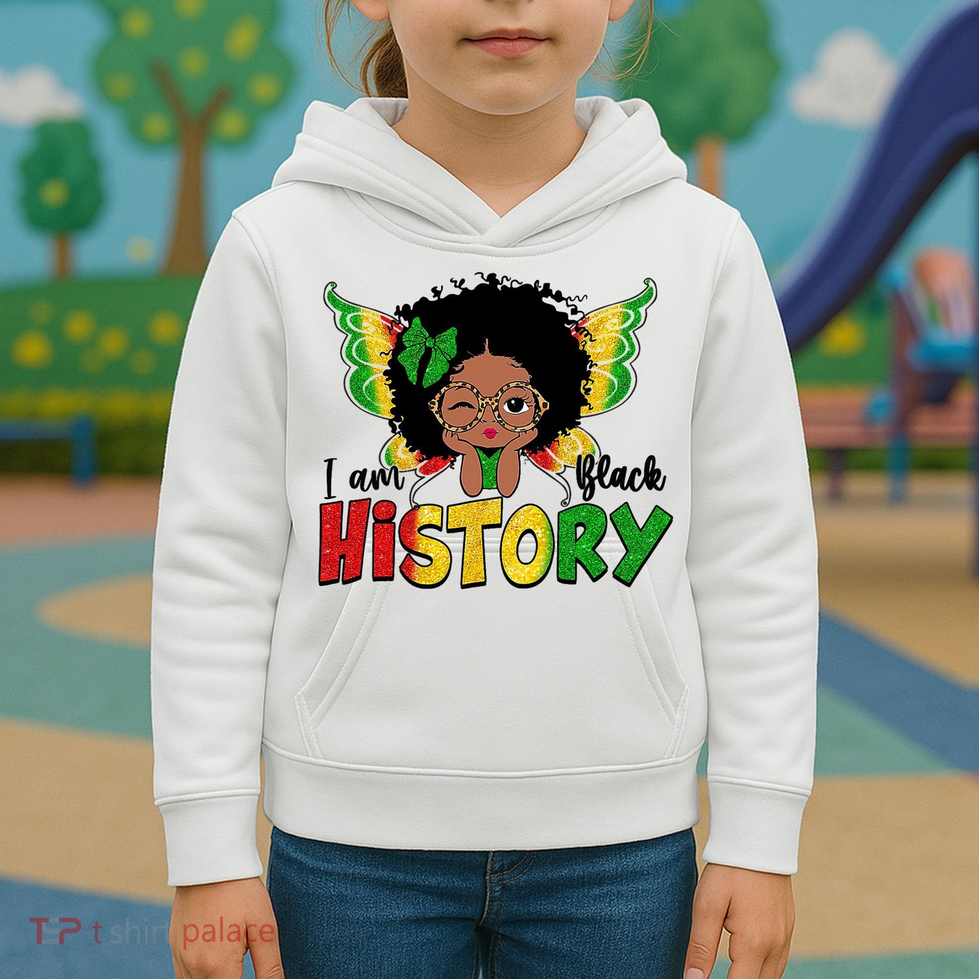 I Am Black History Month African American Kids Hoodie
