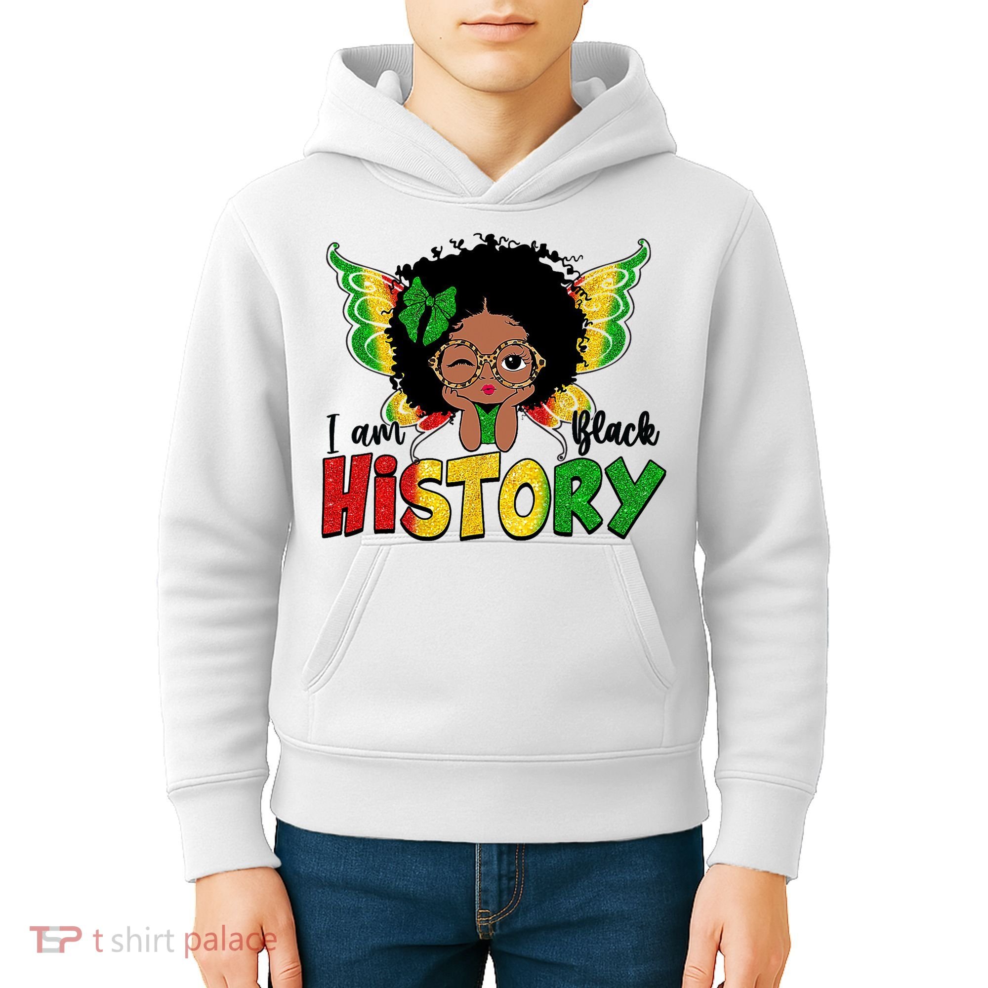 I Am Black History Month African American Kids Hoodie