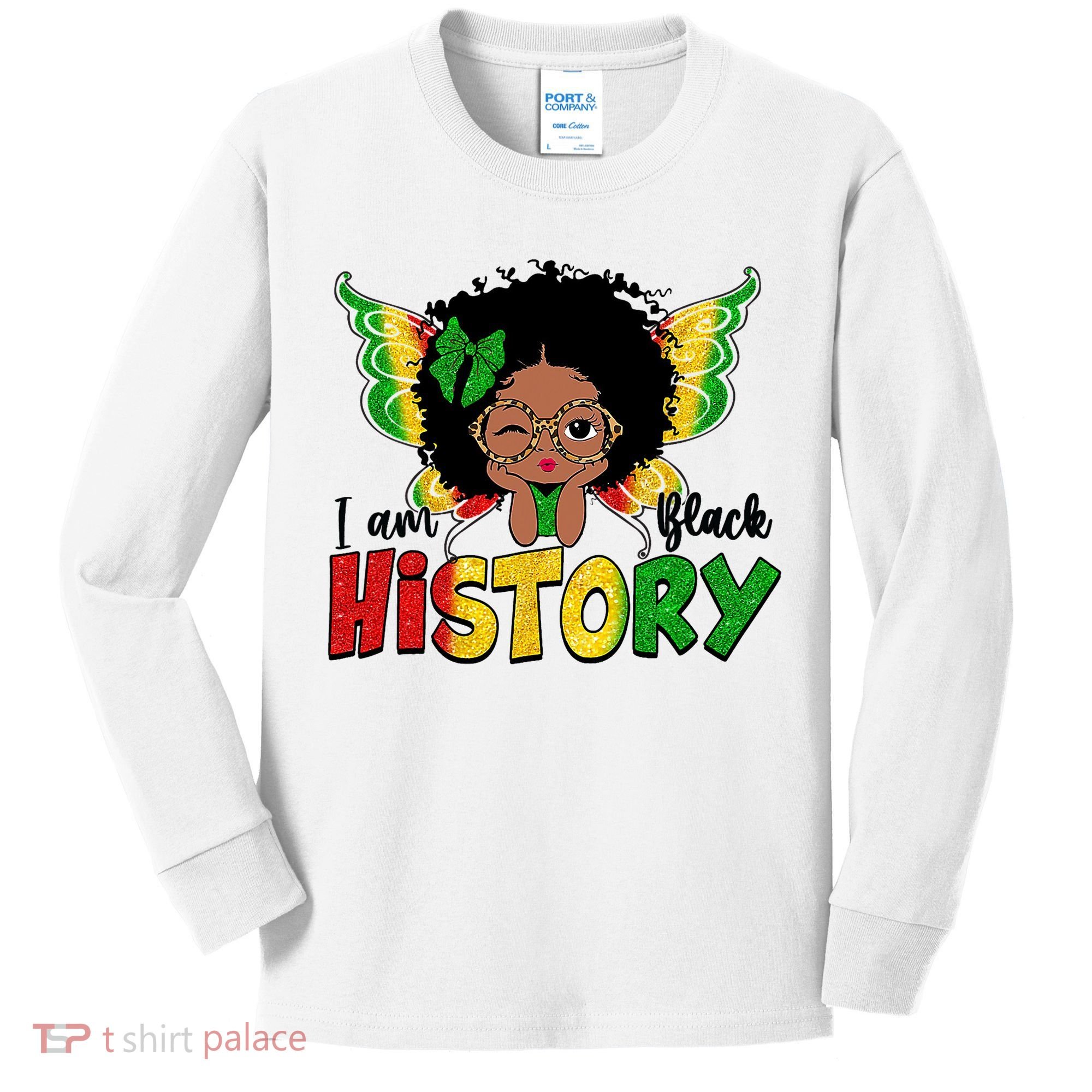 I Am Black History Month African American Kids Long Sleeve Shirt