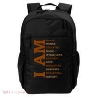 I Am Black Powerful Pride Quote Backpack thumb 0