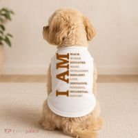 I Am Black Powerful Pride Quote Doggie Tank thumb 2