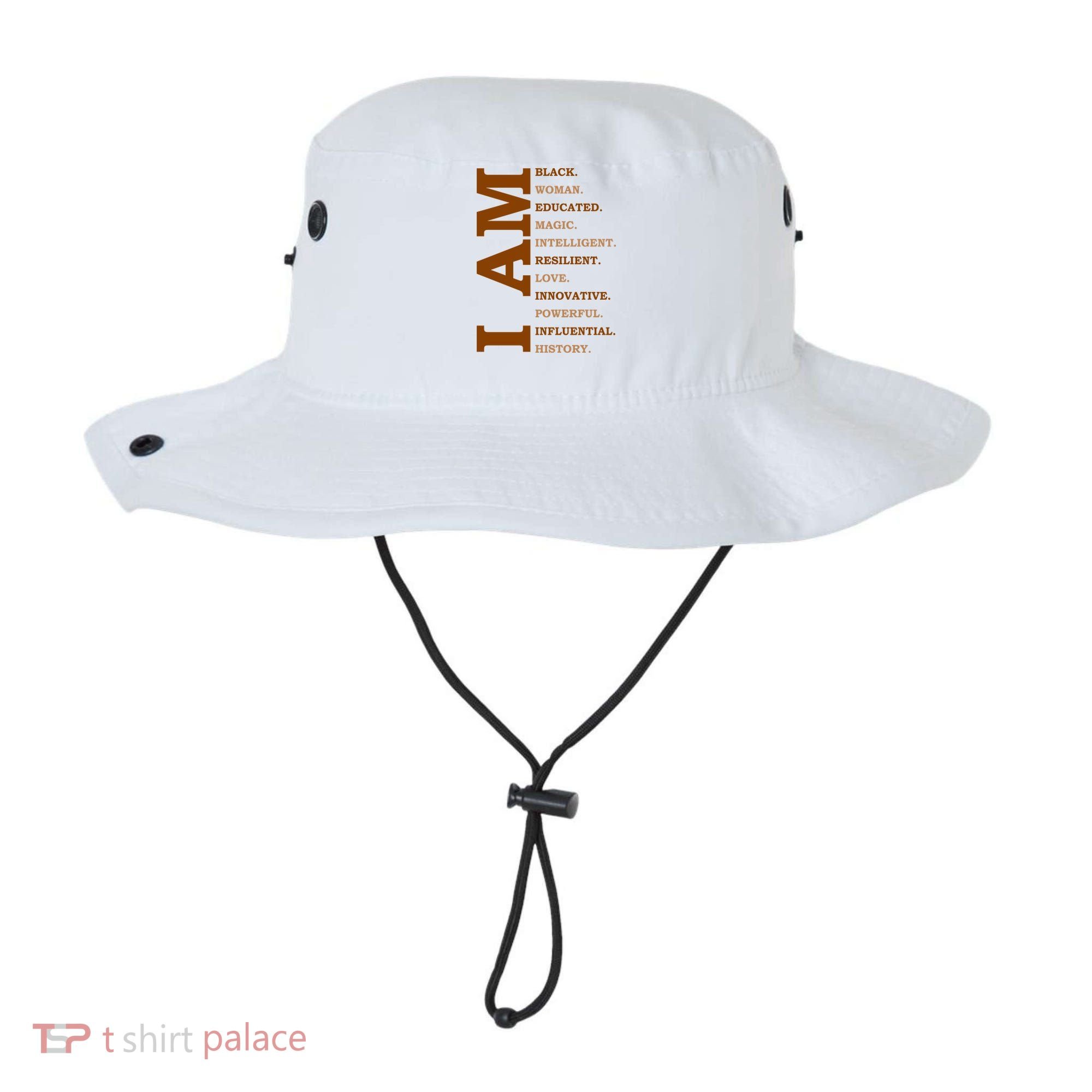 I Am Black Powerful Pride Quote Bucket Hat