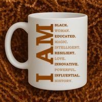 I Am Black Powerful Pride Quote Coffee Mug thumb 2