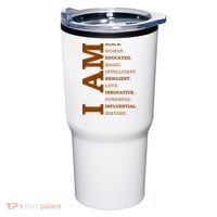 I Am Black Powerful Pride Quote Tumbler thumb 0